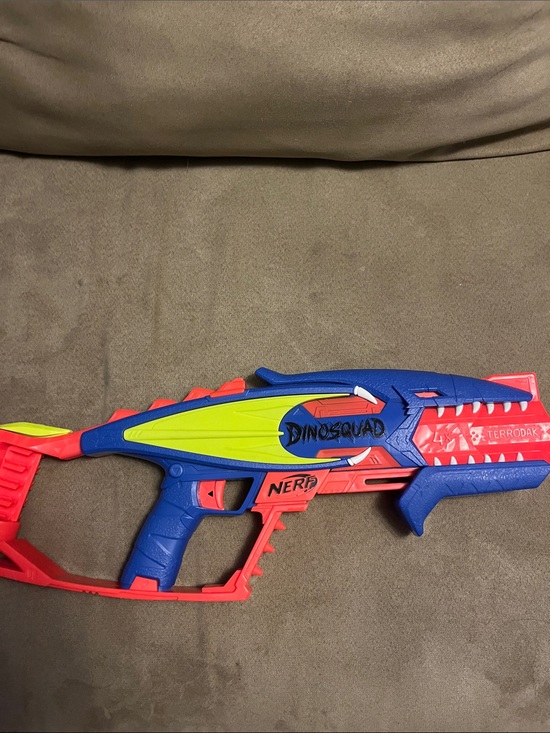 Nerf Other - Nerf Dinosquad Red Blue Yellow Foam Blaster